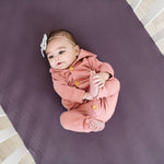 Premium Knit Fitted Crib Sheet - Plum