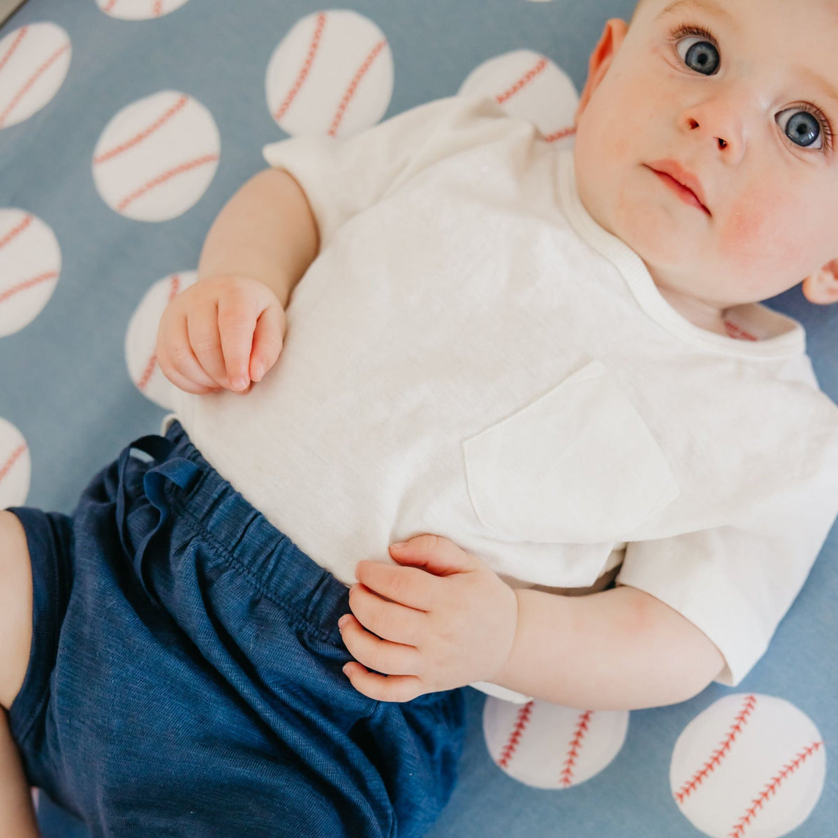 Premium Knit Fitted Crib Sheet - Slugger