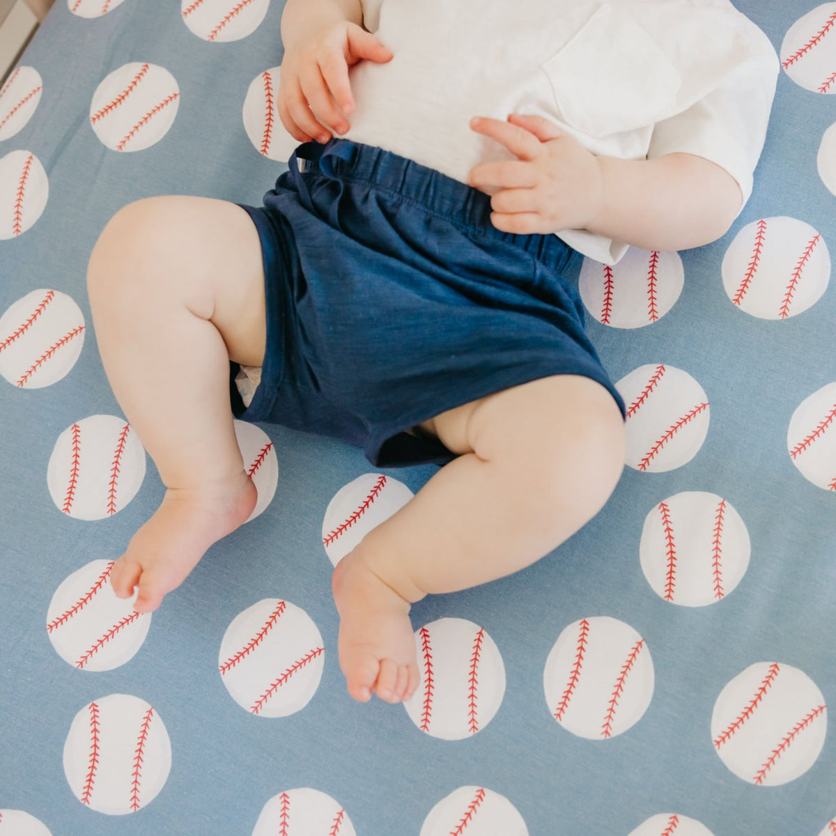 Premium Knit Fitted Crib Sheet - Slugger