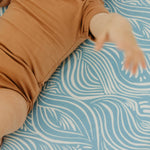 Premium Knit Fitted Crib Sheet - Surf