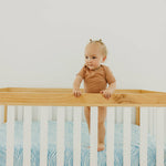 Premium Knit Fitted Crib Sheet - Surf