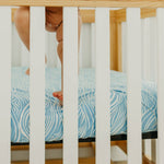 Premium Knit Fitted Crib Sheet - Surf