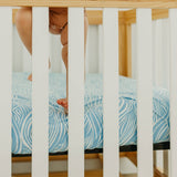 Premium Knit Fitted Crib Sheet - Surf