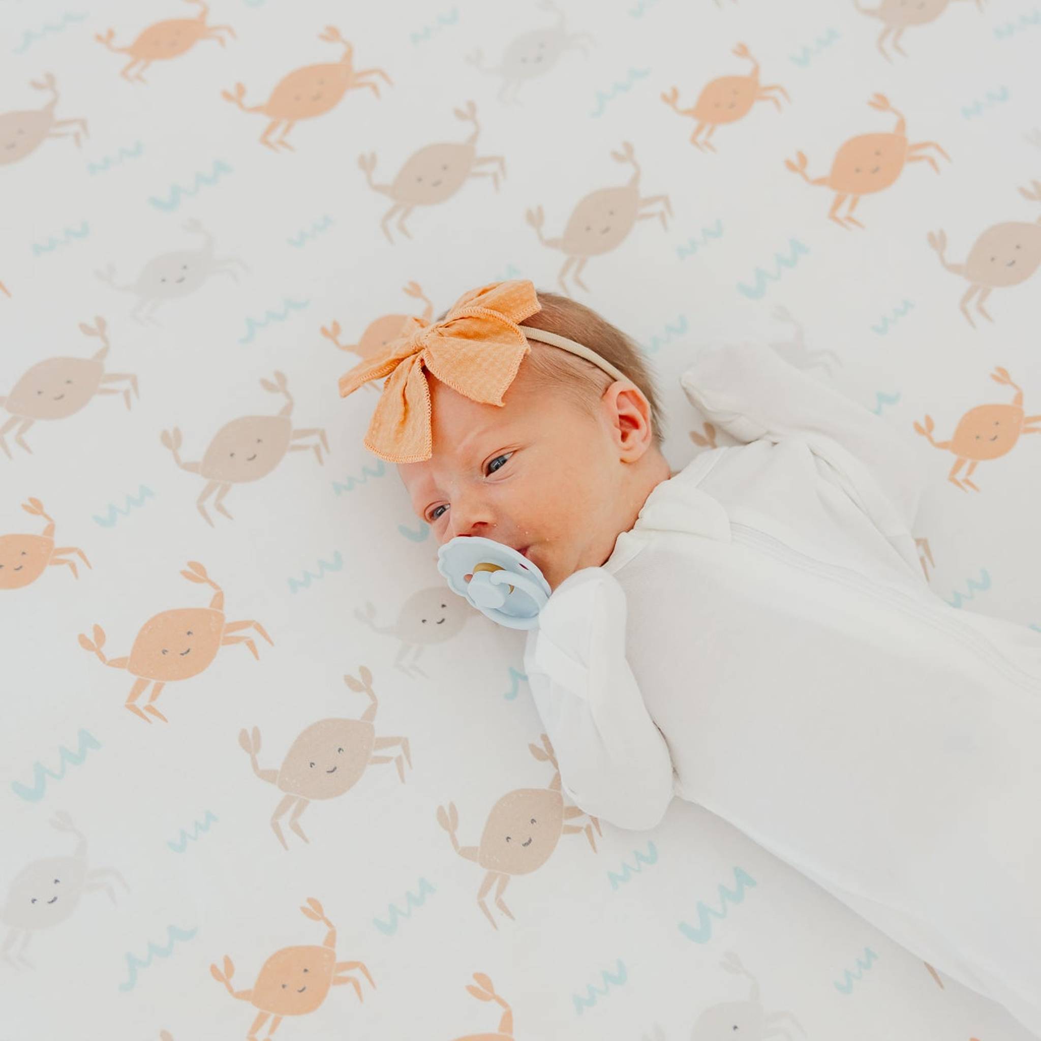Premium Knit Fitted Crib Sheet - Tide