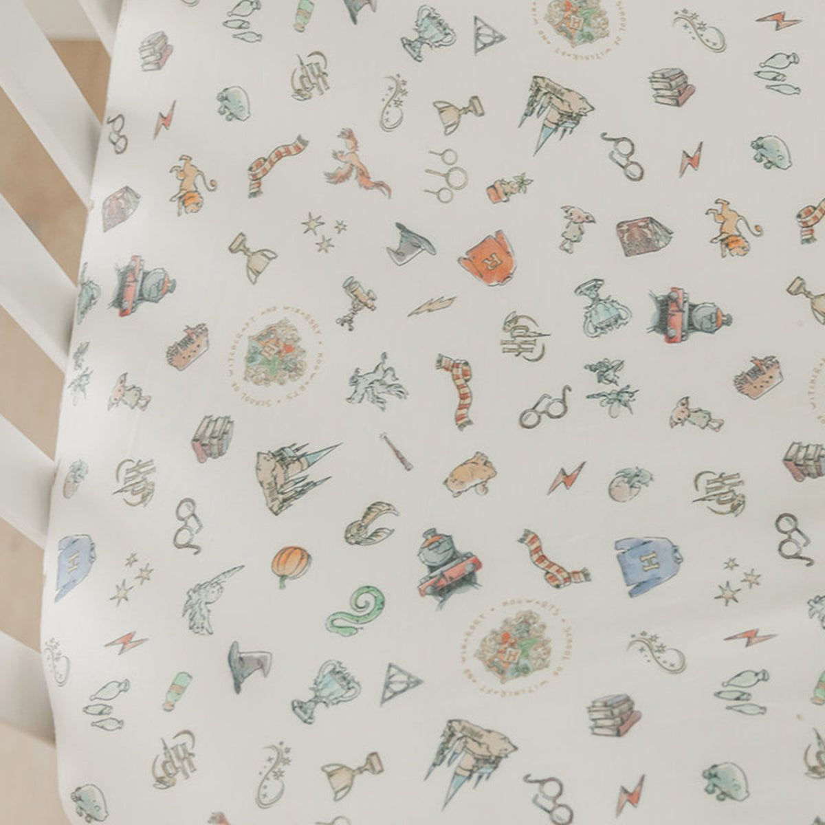 Premium Knit Fitted Crib Sheet - Wizarding World