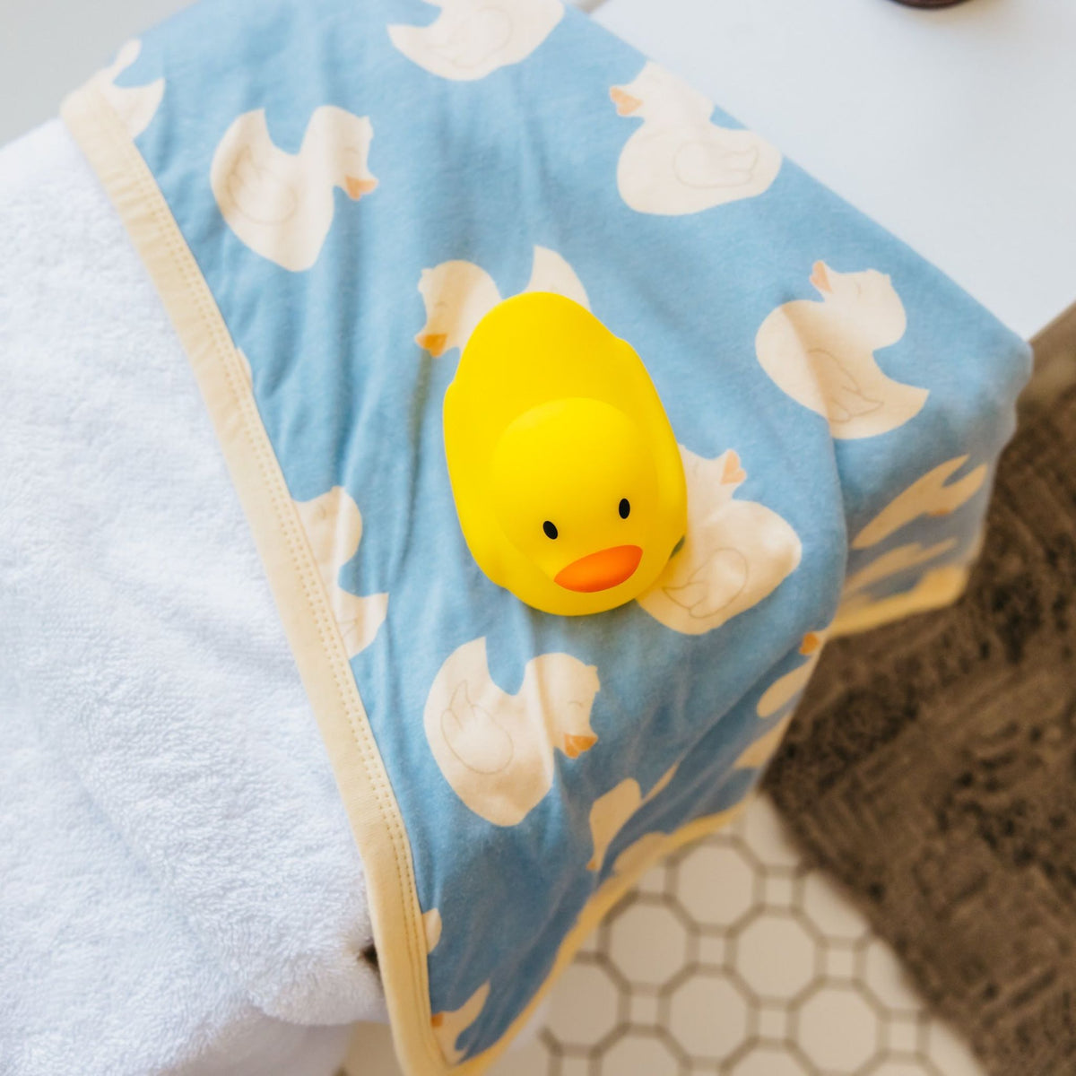 Premium Knit Hooded Towel - Ducky