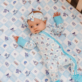 Premium Knit Fitted Crib Sheet - Monsters, Inc. Medley