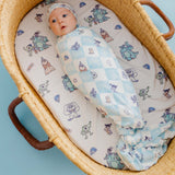 Knit Swaddle Blanket - Monsters, Inc. Medley