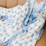 Bamboo Ruffled Three-Layer Quilt - Vintage Carnival