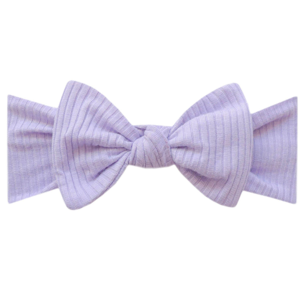 Rib Knit Headband Bow - Periwinkle