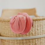 Rib Knit Newborn Knotted Gown - Rosewood