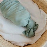 Rib Knit Swaddle Blanket - Clover