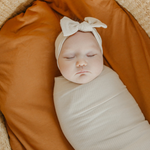 Rib Knit Swaddle Blanket - Moonstone