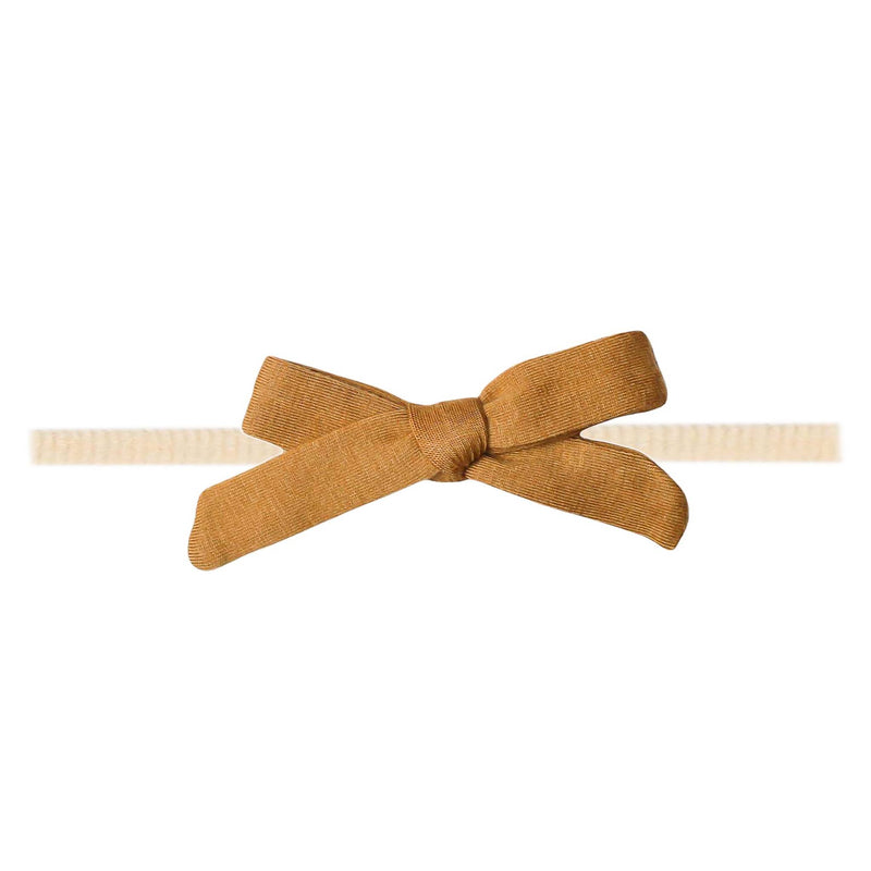 Ribbon Nylon Bow - Camel