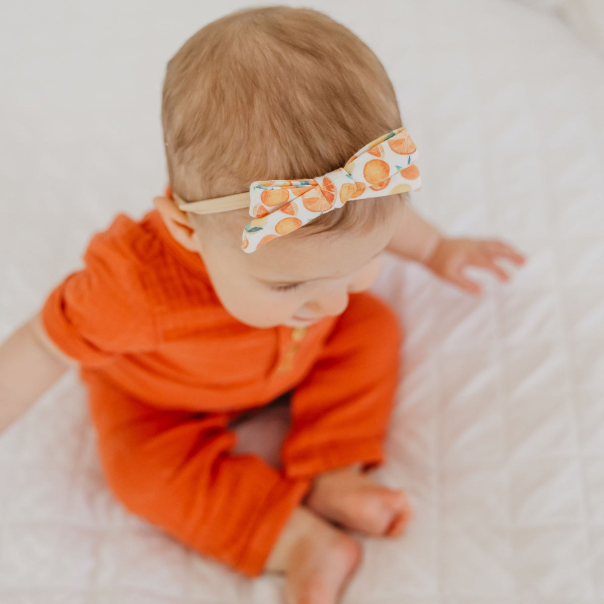 Ribbon Nylon Bow - Citrus