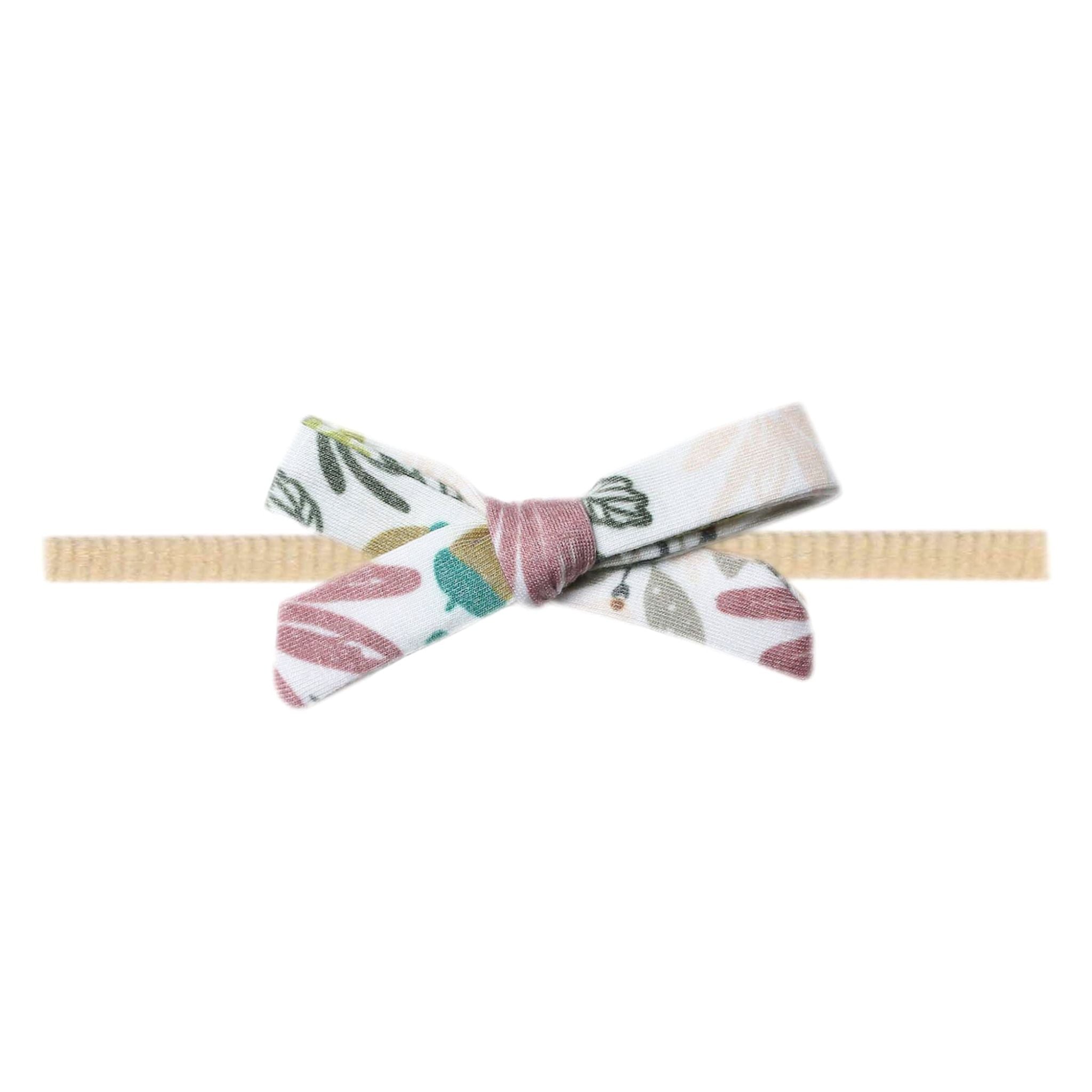 Ribbon Nylon Bow - Olive