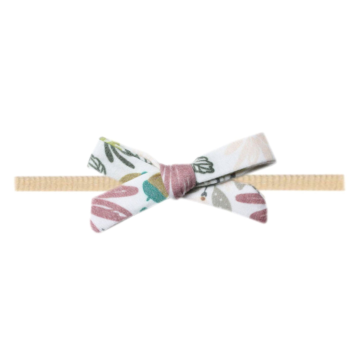 Ribbon Nylon Bow - Olive