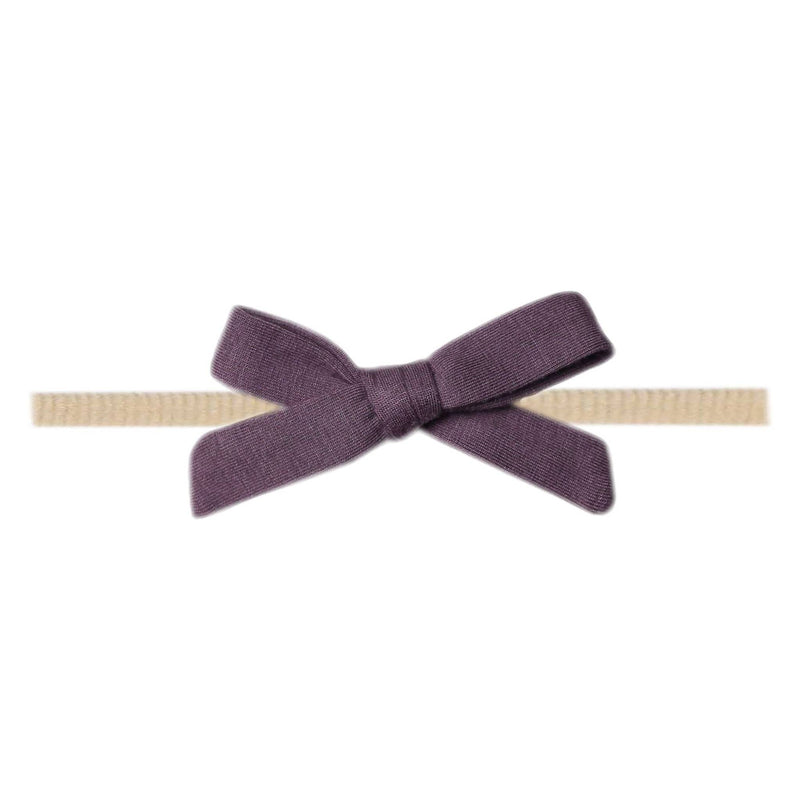 Ribbon Nylon Bow - Plum