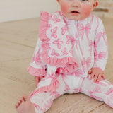 Bamboo Ruffled Security Blanket Set - Bow My Gosh