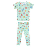 2pc Short Sleeve Pajamas with Pants - Sesame Street Retro Floral