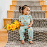2pc Short Sleeve Pajamas with Pants - Sesame Street Retro Floral