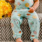 2pc Short Sleeve Pajamas with Pants - Sesame Street Retro Floral