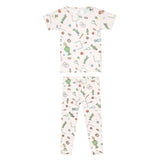 2pc Short Sleeve Pajamas with Pants - Sesame Street Varsity Friends