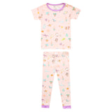 2pc Short Sleeve Pajamas with Pants - Enchanted Friends