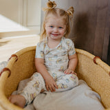 2pc Short Sleeve Pajamas with Pants - Hunny