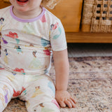 2pc Short Sleeve Pajamas with Pants - Disney Princess