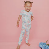2pc Short Sleeve Pajamas with Pants - Genevieve