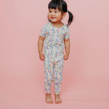 2pc Short Sleeve Pajamas with Pants - Josie