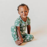 2pc Short Sleeve Pajamas with Pants - Kick Off