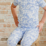Bamboo 2pc Short Sleeve Pajamas with Pants - Vintage Carnival