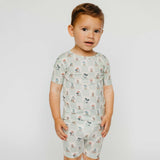 2pc Short Sleeve Pajama Set - Mickey Mouse and Friends