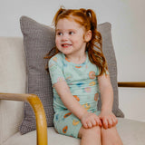 2pc Short Sleeve Pajama Set - Sesame Street Retro Floral