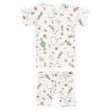 2pc Short Sleeve Pajama Set - Sesame Street Varsity Friends