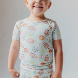 2pc Short Sleeve Pajama Set - Sports Medley