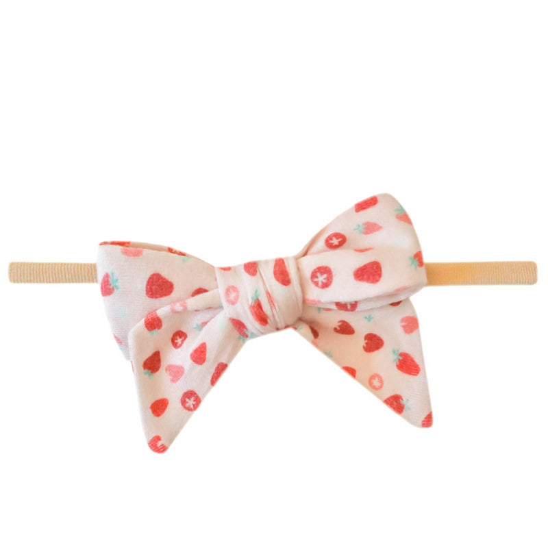 Classic Nylon Bow - Strawberry