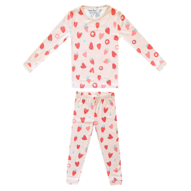 2pc Long Sleeve Pajama Set - Strawberry