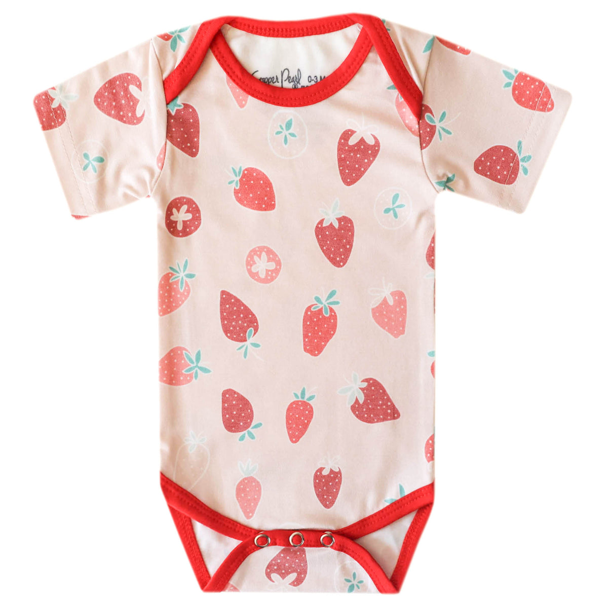 Short Sleeve Bodysuit - Strawberry