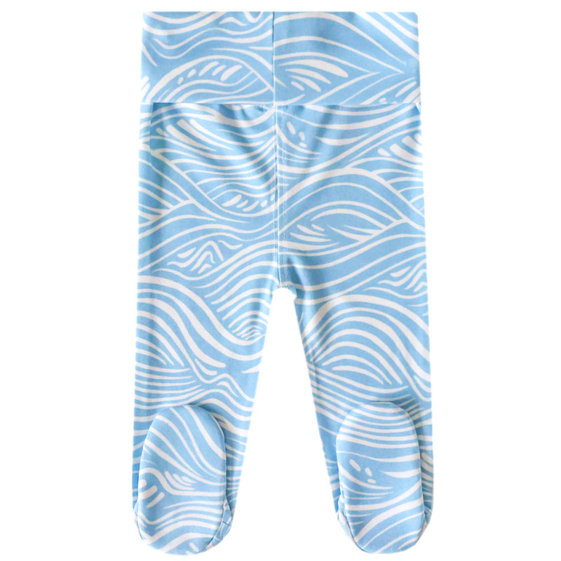 Footed Baby Pants - Surf