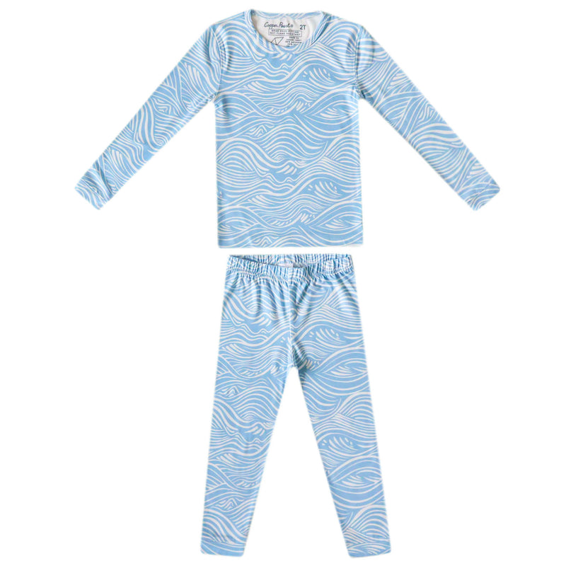 2pc Long Sleeve Pajama Set - Surf