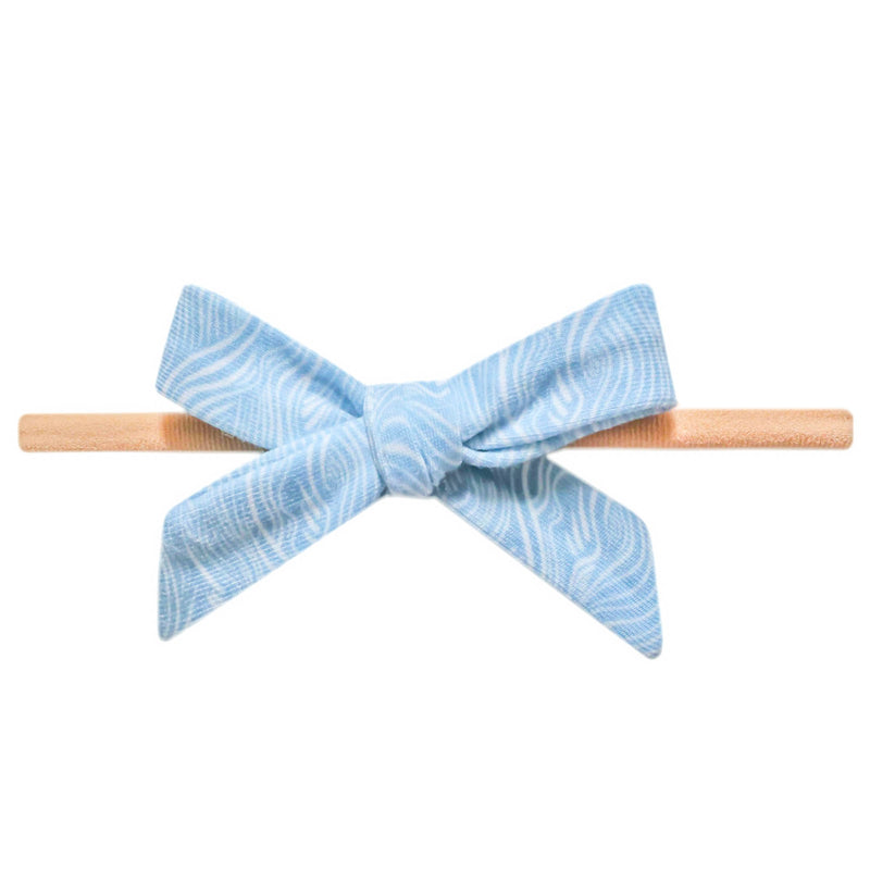 Ribbon Nylon Bow - Surf