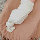 Knit Swaddle Blanket - Cru