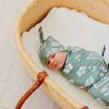 Knit Swaddle Blanket - Kick Off