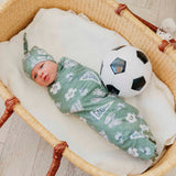 Knit Swaddle Blanket - Kick Off