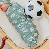Knit Swaddle Blanket - Kick Off