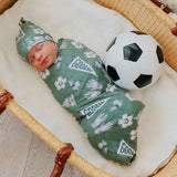 Knit Swaddle Blanket - Kick Off