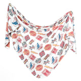 Knit Swaddle Blanket - Disney Pixar Bumper Stickers